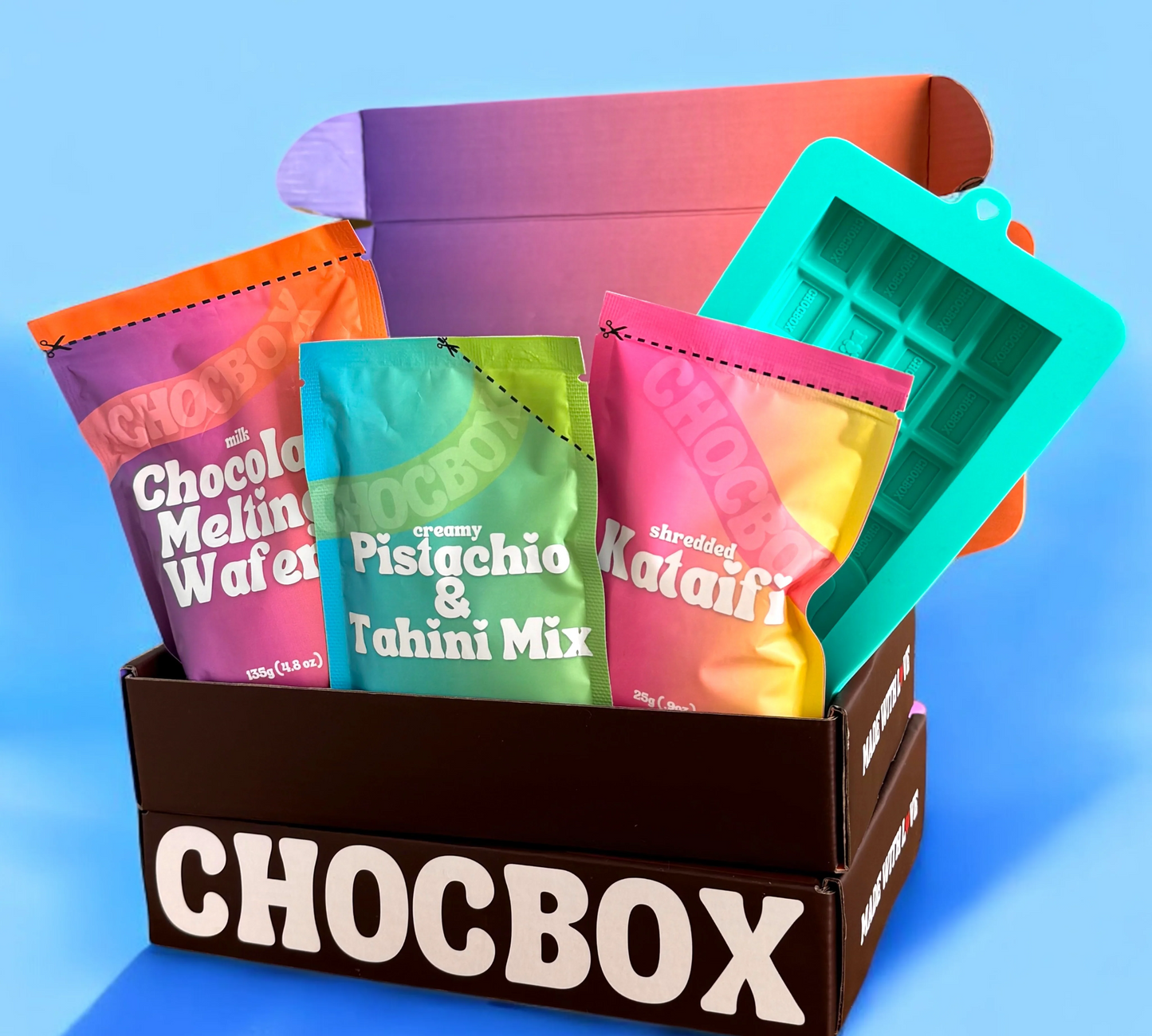 Pistachio Knafeh Stuffed Chocolate Kit With Reusable Chocolate Bar Mold